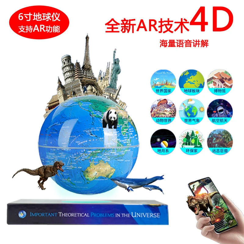 Office Technology - New black technology suspension rotating globe