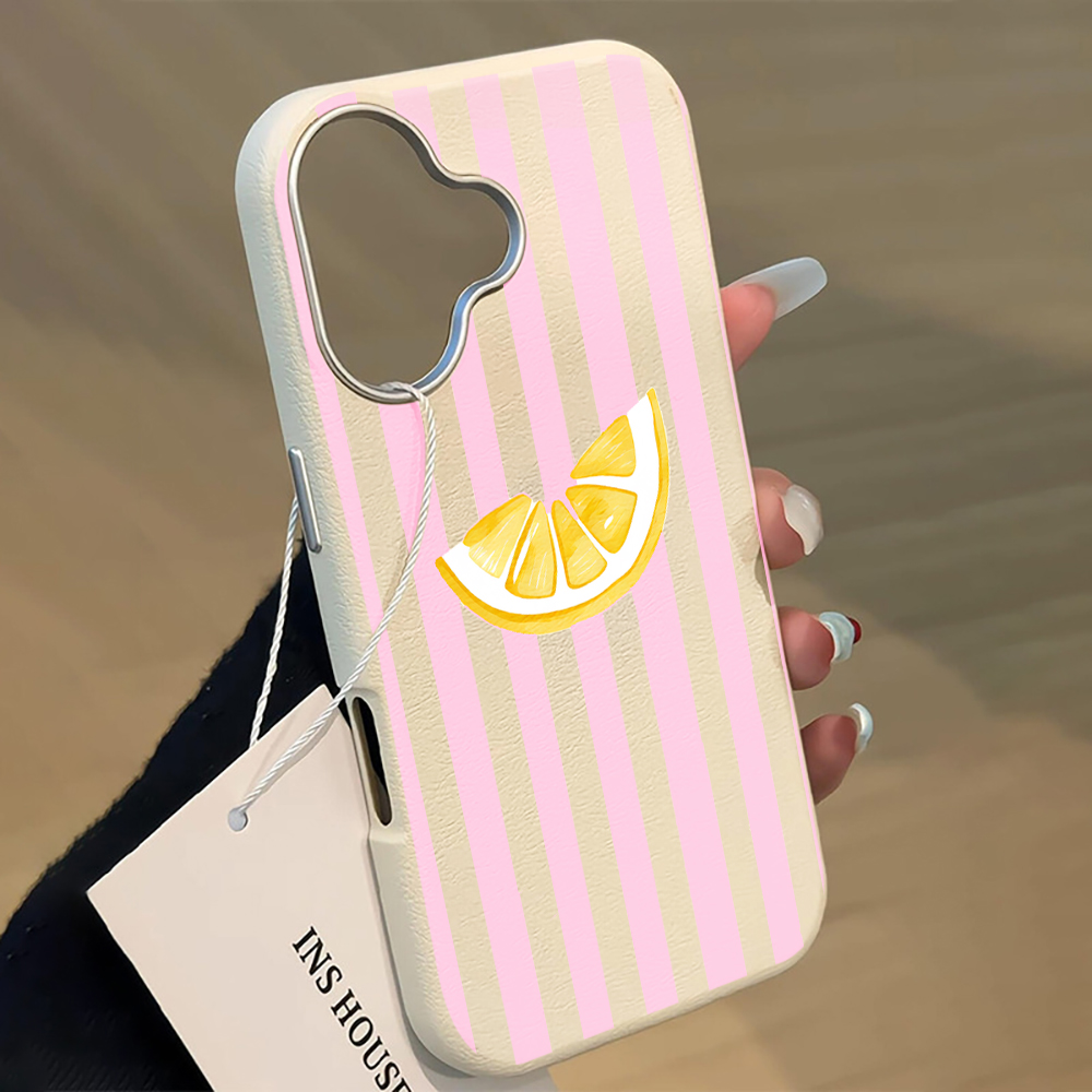 Receipt Printer Thermal - Lemon Pink Stripes Phone Case For