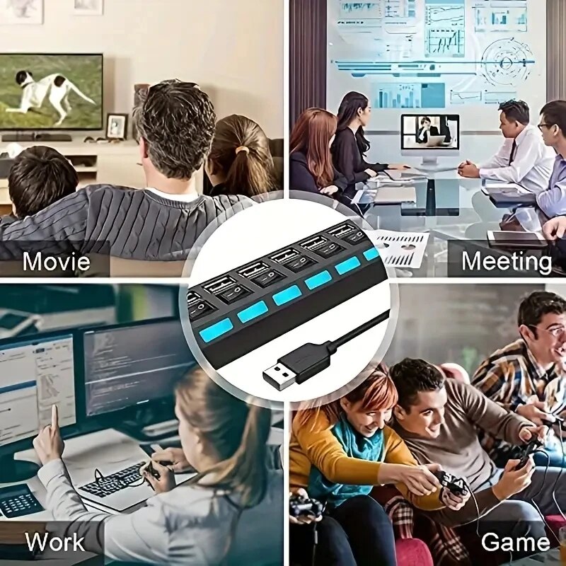High Speed 4/7 Ports USB HUB 2 - Multi Port Usb Hub ulasan dan harga