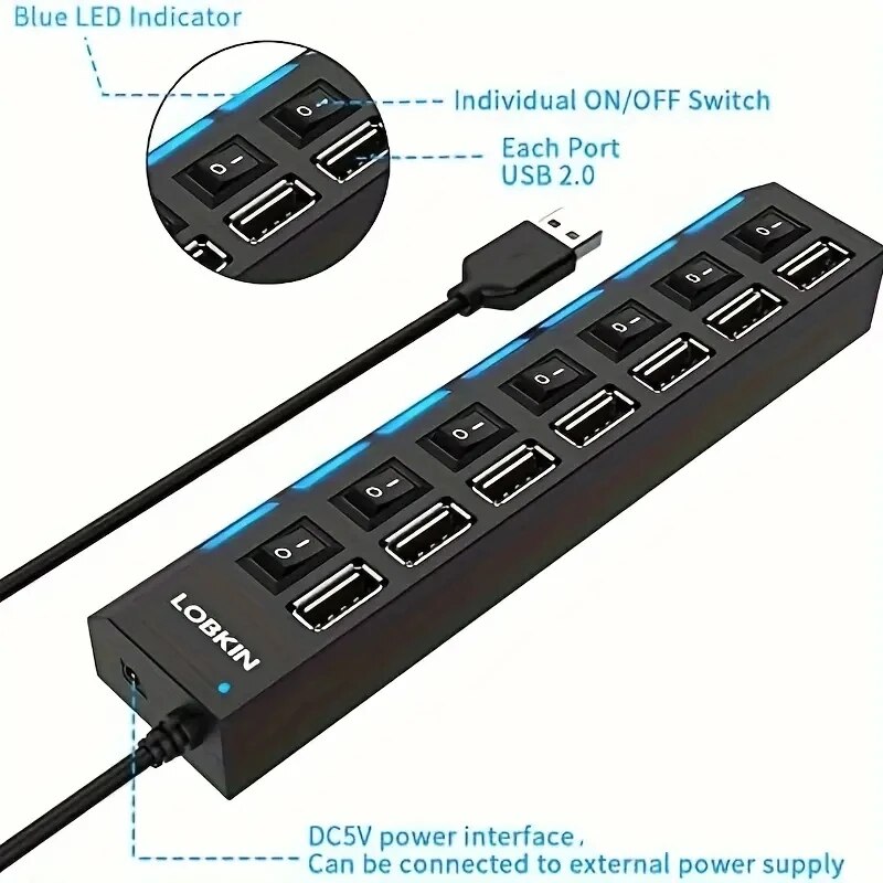 High Speed 4/7 Ports USB HUB 2 - Multi Port Usb Hub ulasan dan harga