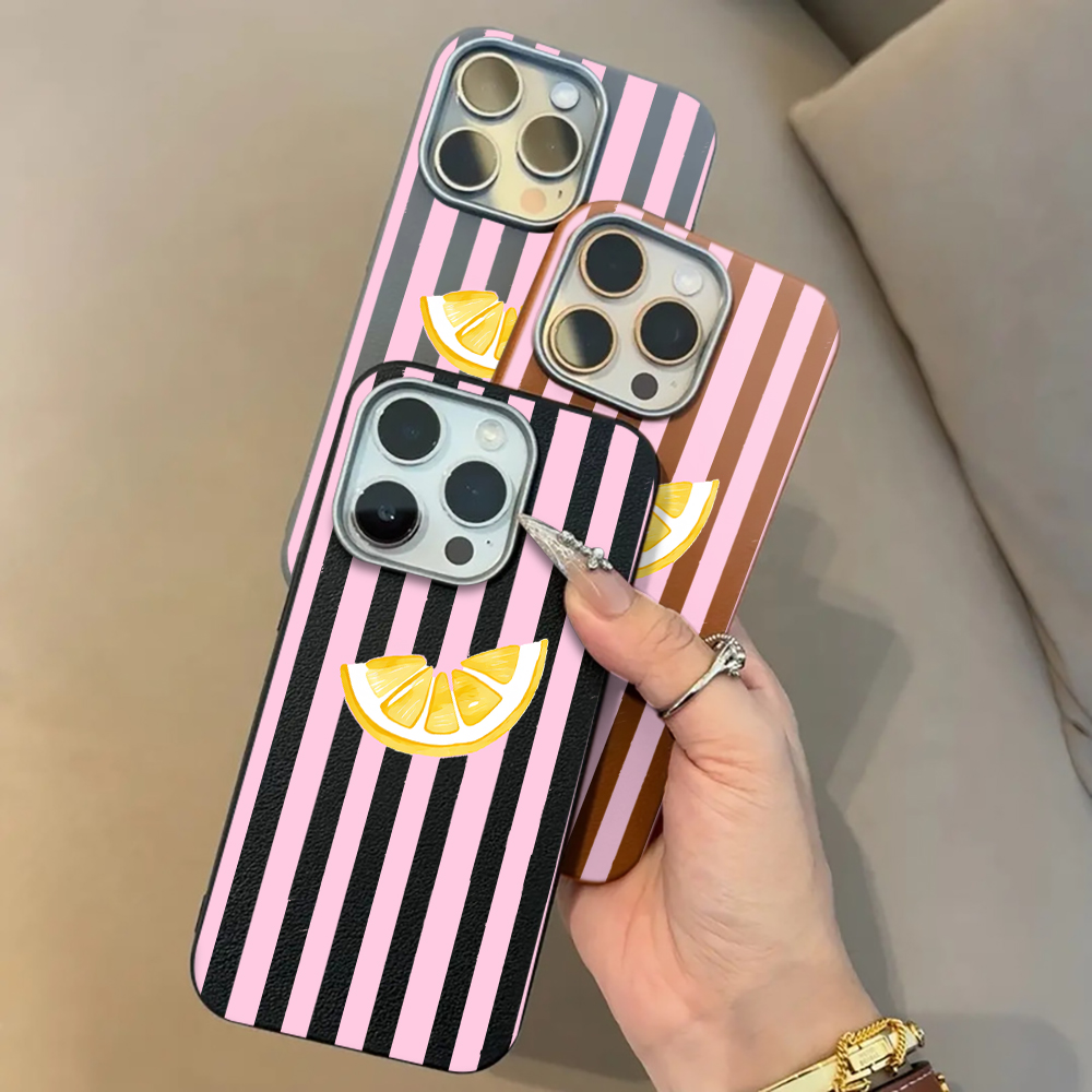 Lemon Pink Stripes Phone Case  - Receipt Printer Thermal ulasan dan harga