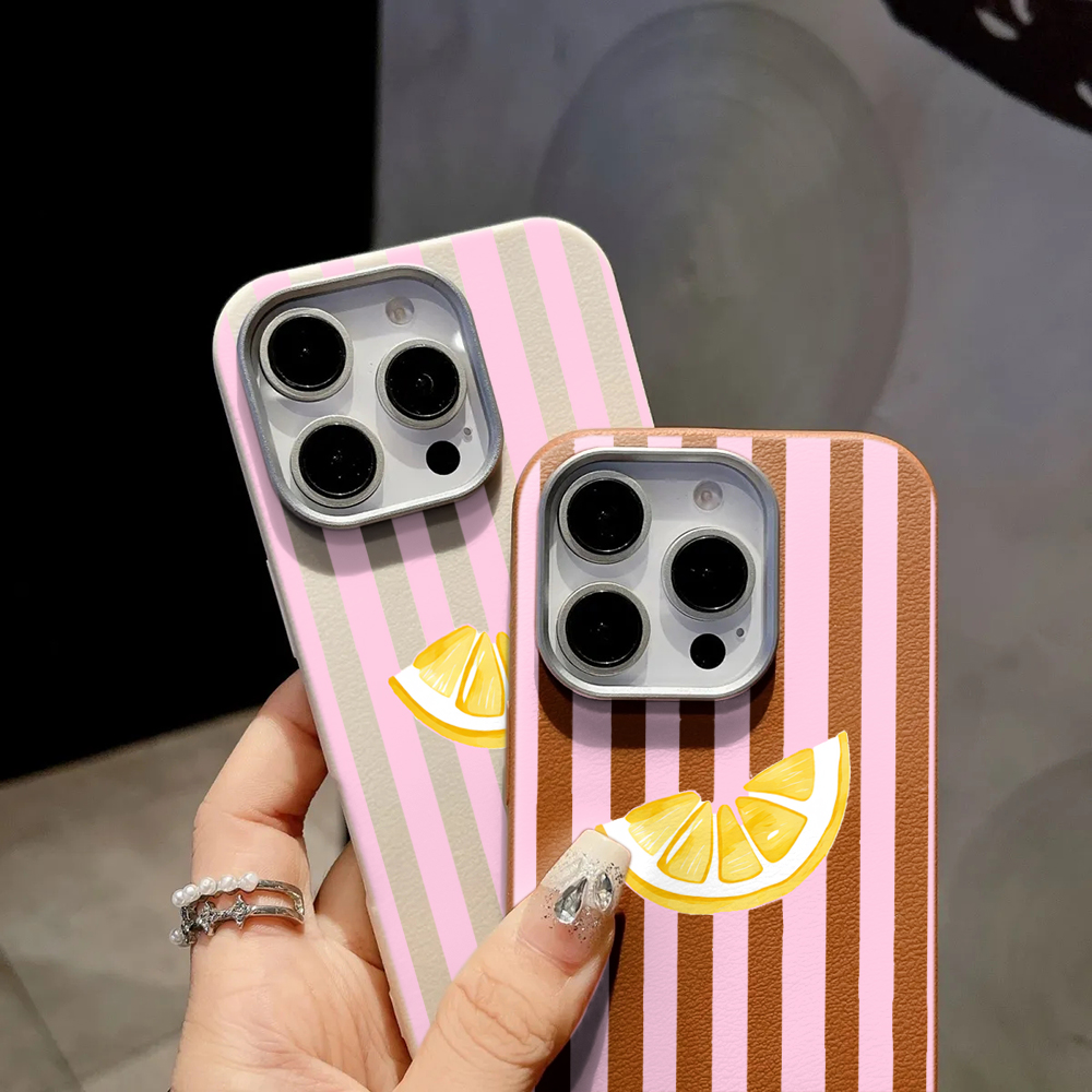 Lemon Pink Stripes Phone Case  - Receipt Printer Thermal ulasan dan harga