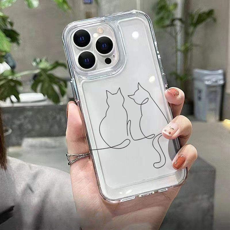 Cute Line Cat Anti-drop Phone  - Receipt Printer Thermal ulasan dan harga