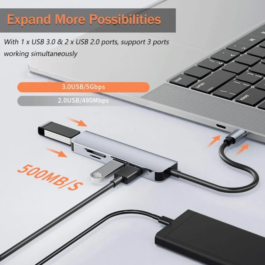 5/7/8 in 2 USB-C Hub with 3.0  - Office Xp ulasan dan harga