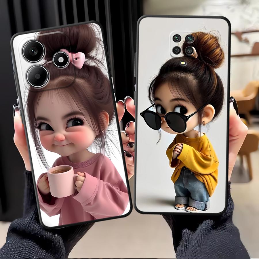 Cartoon Girl Pattern Funda Pho - Receipt Printer Thermal ulasan dan harga