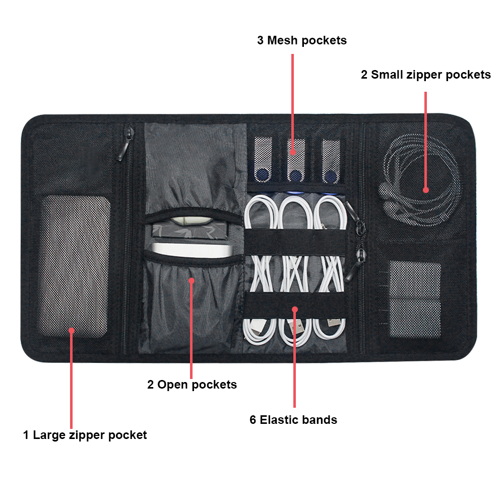 Tech Organizer Bag Cable Stora - Office Technician ulasan dan harga