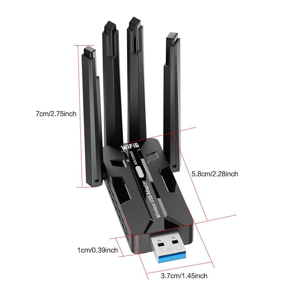 WiFi 6 USB 3 0 Adapter 1800 Mb - Gigabit Network Card ulasan dan harga