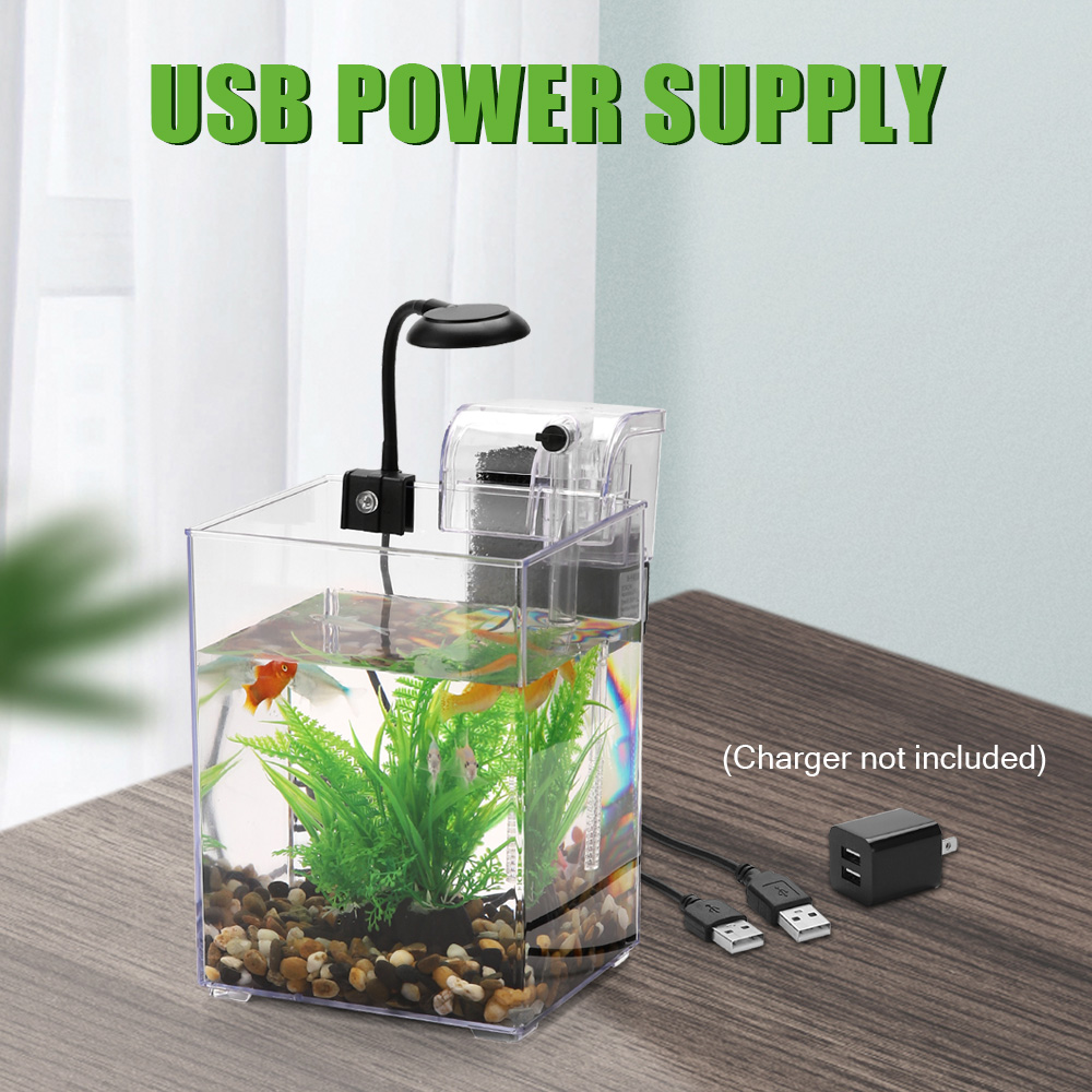 USB Desktop Fish Tank Set-Easy - Office Technician ulasan dan harga